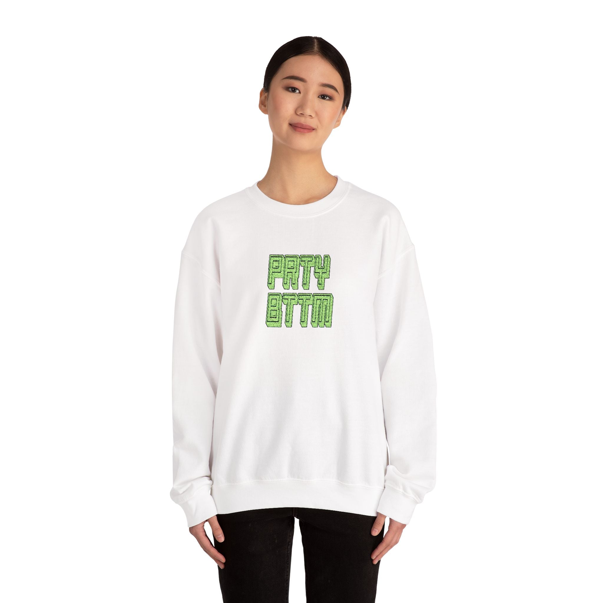 Sparkling Green Text – Crewneck Sweatshirt