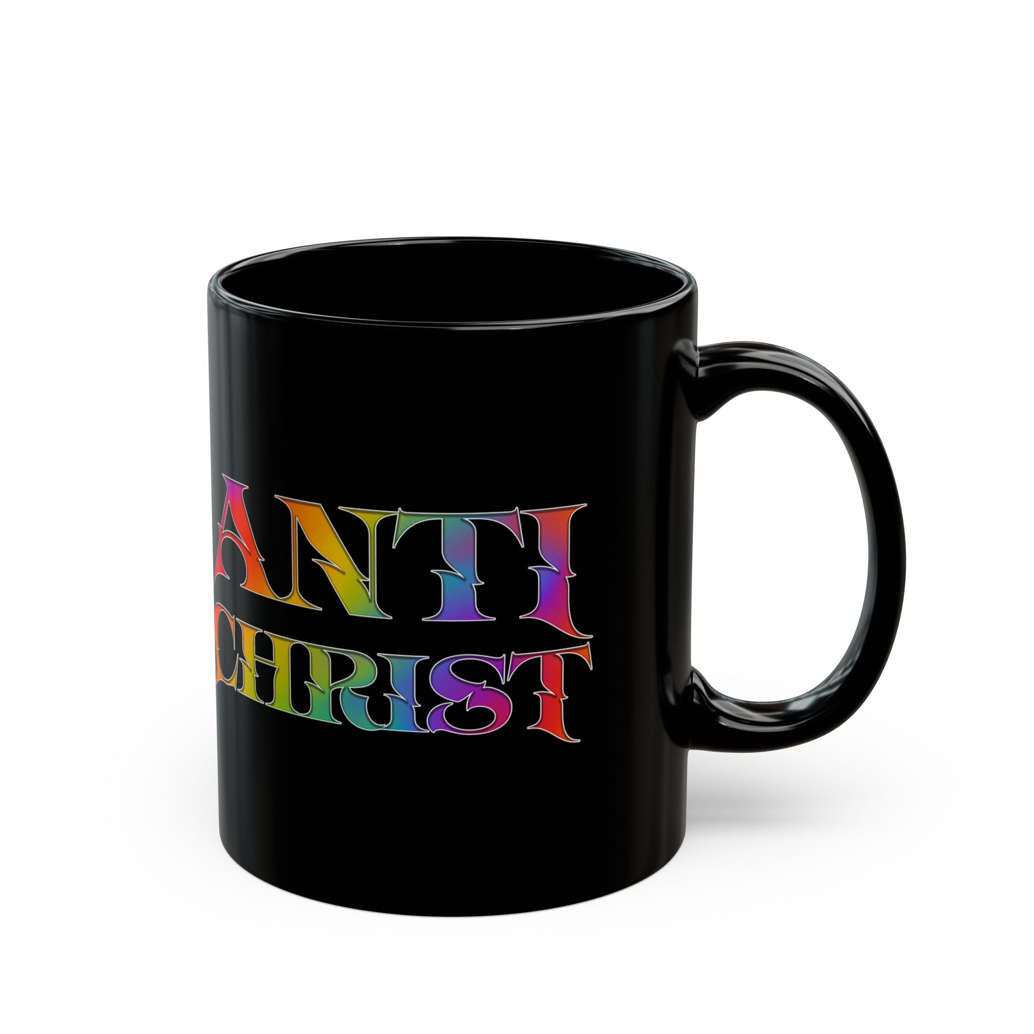 Black Mug – Anti‑Christ (Bold Statement)