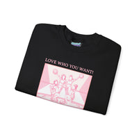Graphic Sweatshirt – Love Who You Want (Dark Humor)