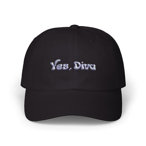 YES, DIVA – Dad Cap (White, Embroidered)