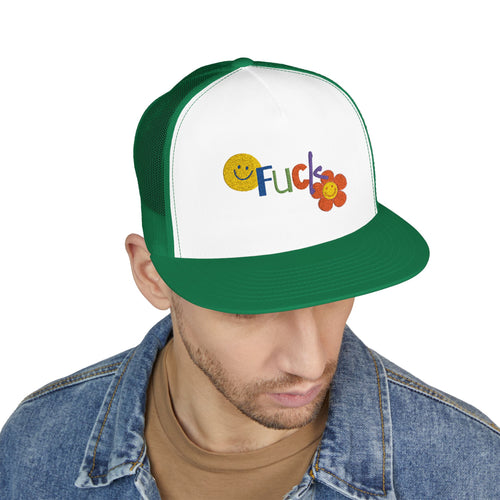 5‑Panel Trucker – We’re F*cked (Embroidery)