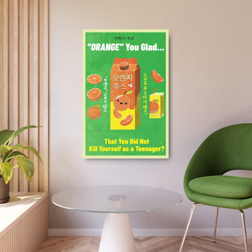 Retro Orange Juice – Metal Sign