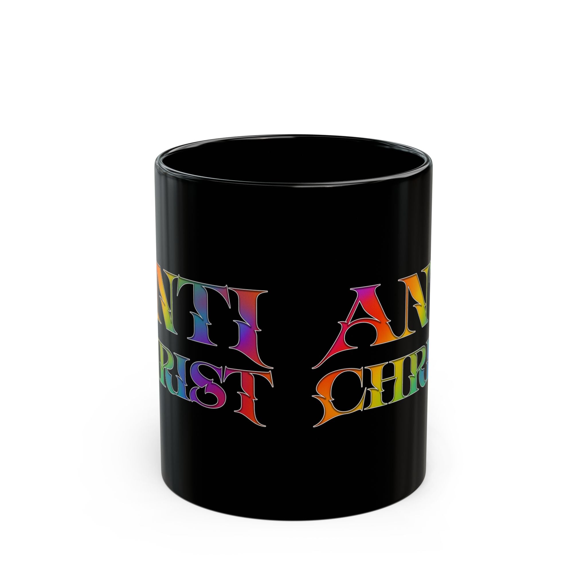 Black Mug – Anti‑Christ (Bold Statement)