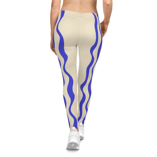 Wave-Print Leggings