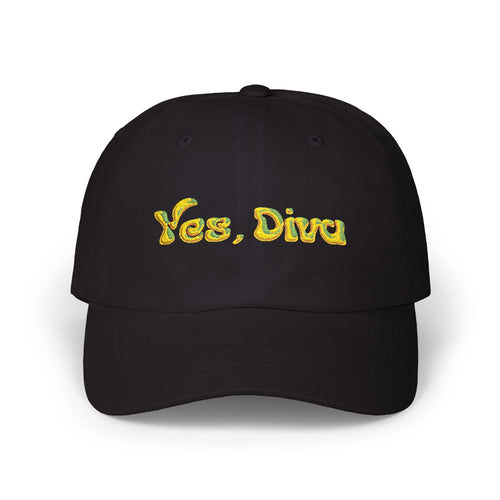 YES, DIVA – Classic Dad Cap (White, Embroidered)