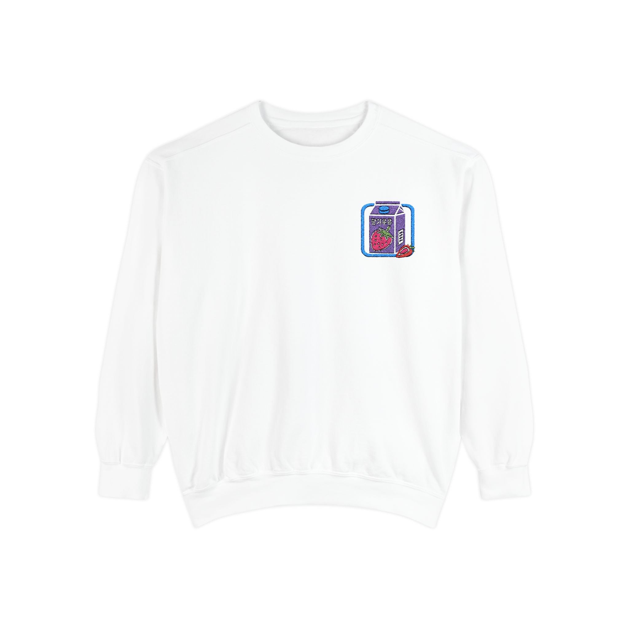 Strawberry Milk – Embroidered Sweatshirt