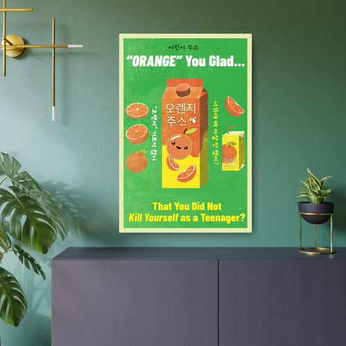 Retro Orange Juice – Metal Sign