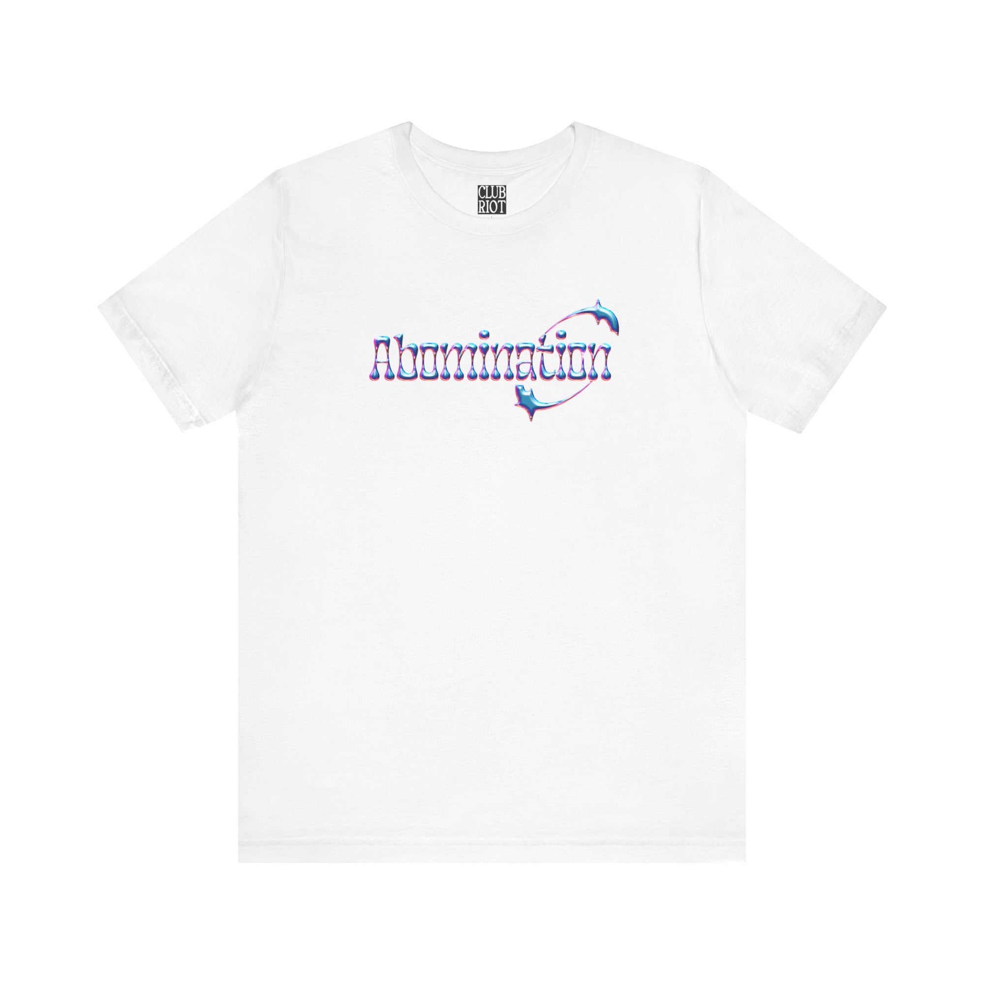 Unisex t-shirt with Club Riot graphic design – queer streetwear tee