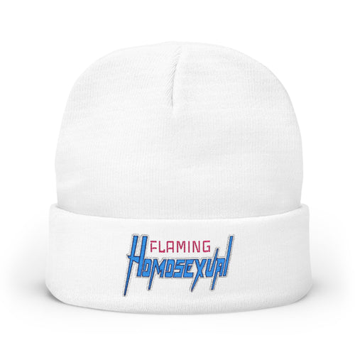 Flaming Homosexual – Knit Beanie (Embroidered)