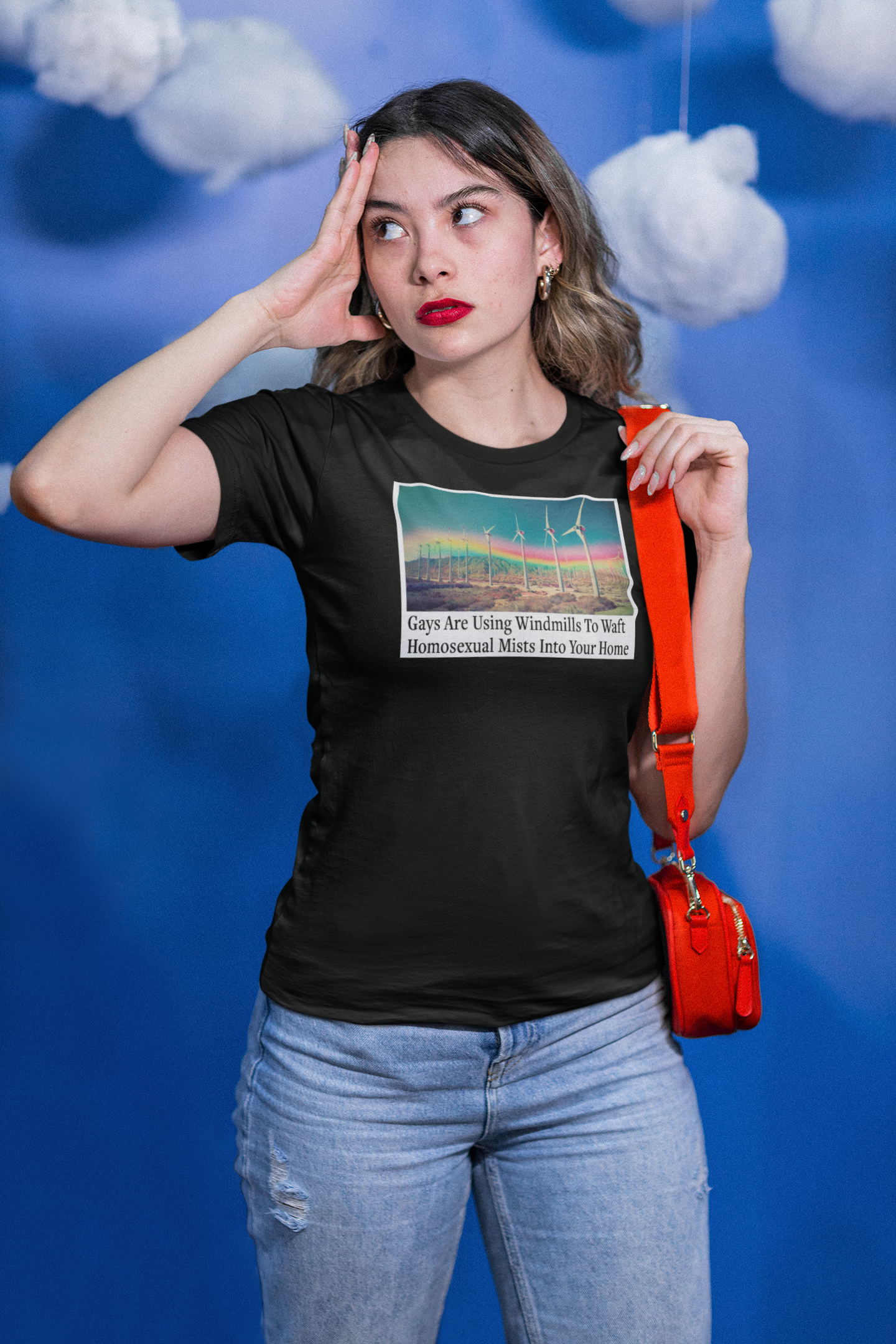 “Gays Are Using Windmills” Tee – Homosexual Mists Dept.