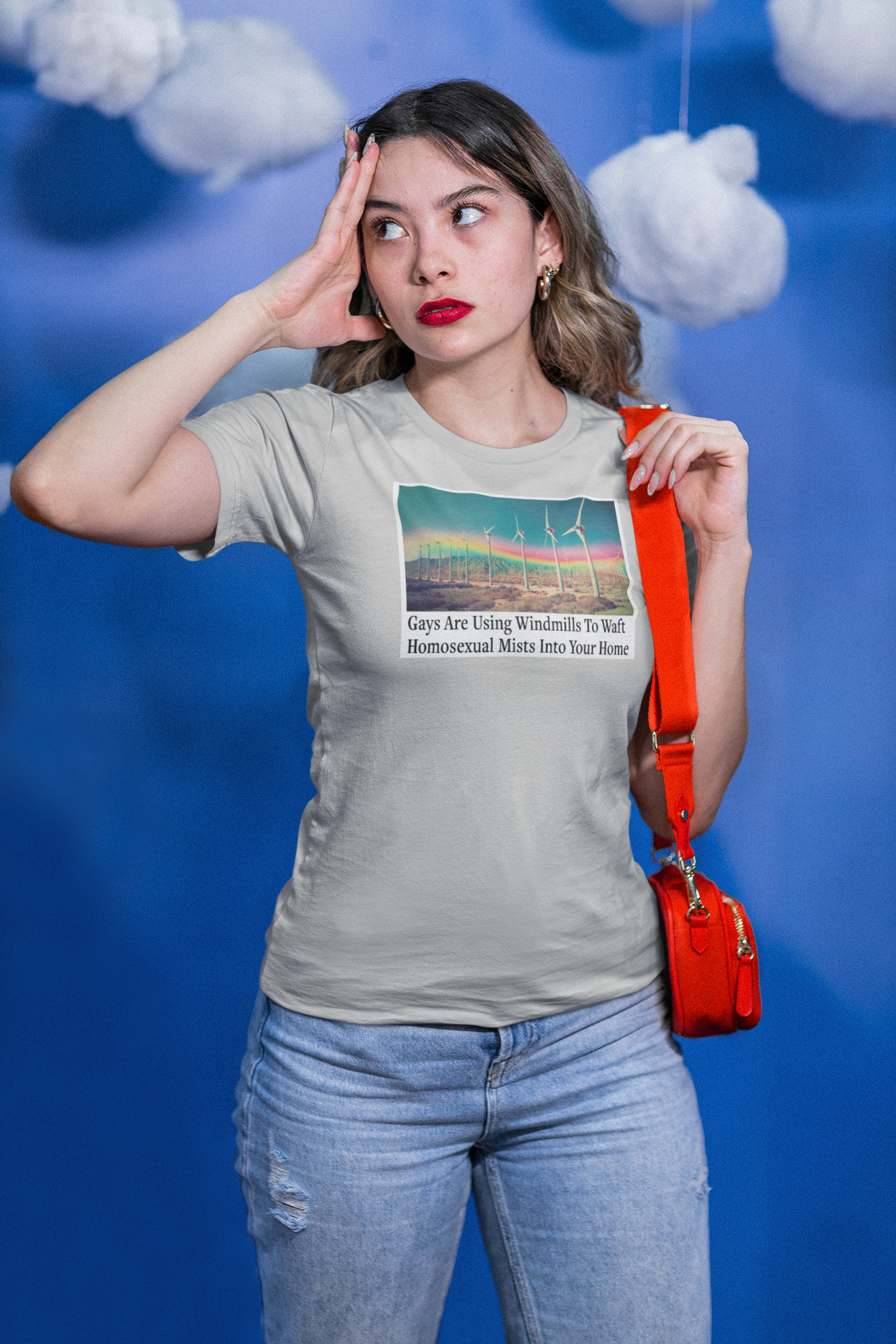 “Gays Are Using Windmills” Tee – Homosexual Mists Dept.