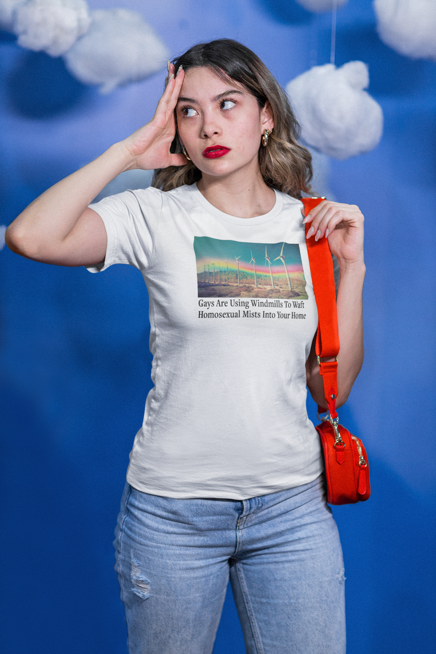 “Gays Are Using Windmills” Tee – Homosexual Mists Dept.