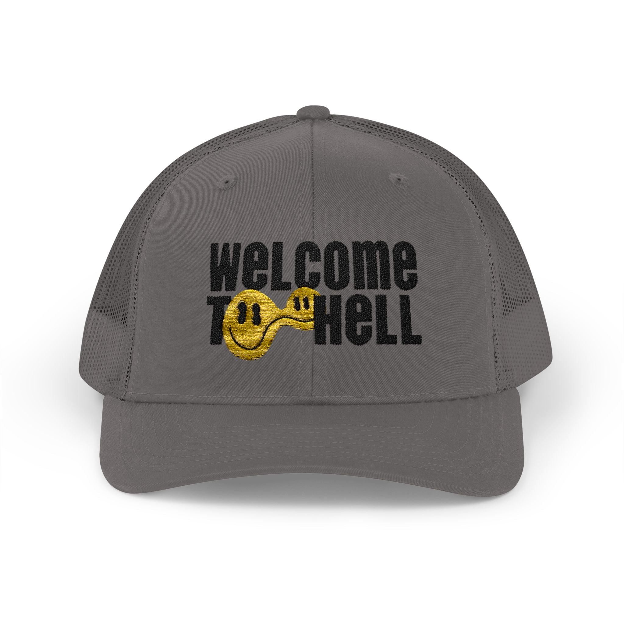 Welcome to Hell Snapback Trucker Cap — Classic Mesh Hat