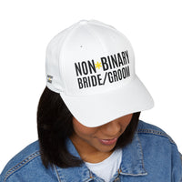 Non-Binary Bride/Groom Wedding Party Cap — Embroidered Closed-Back Structured Hat