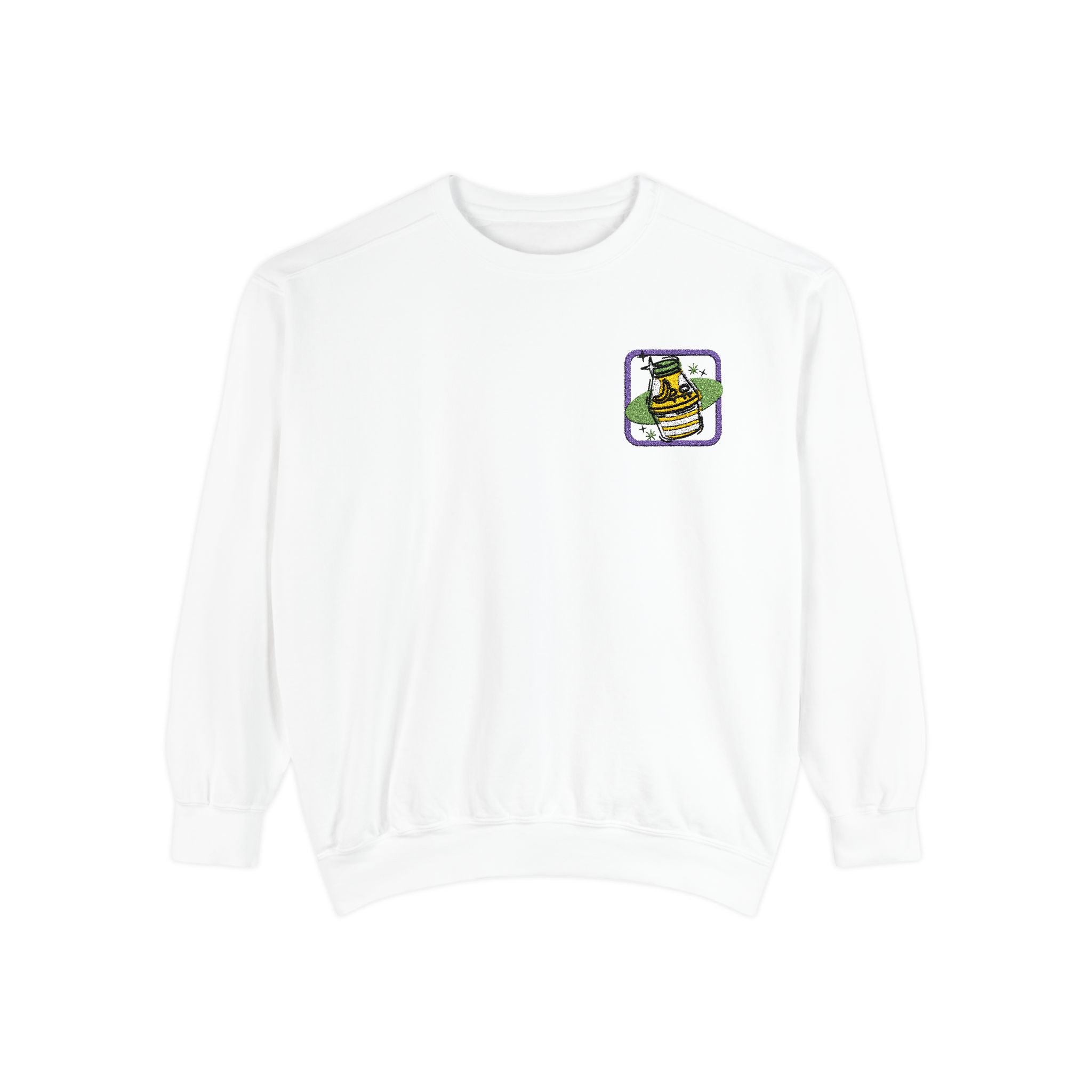 Banana Milk Embroidered Crewneck