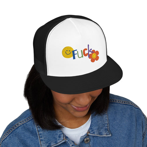 5‑Panel Trucker – We’re F*cked (Embroidery)