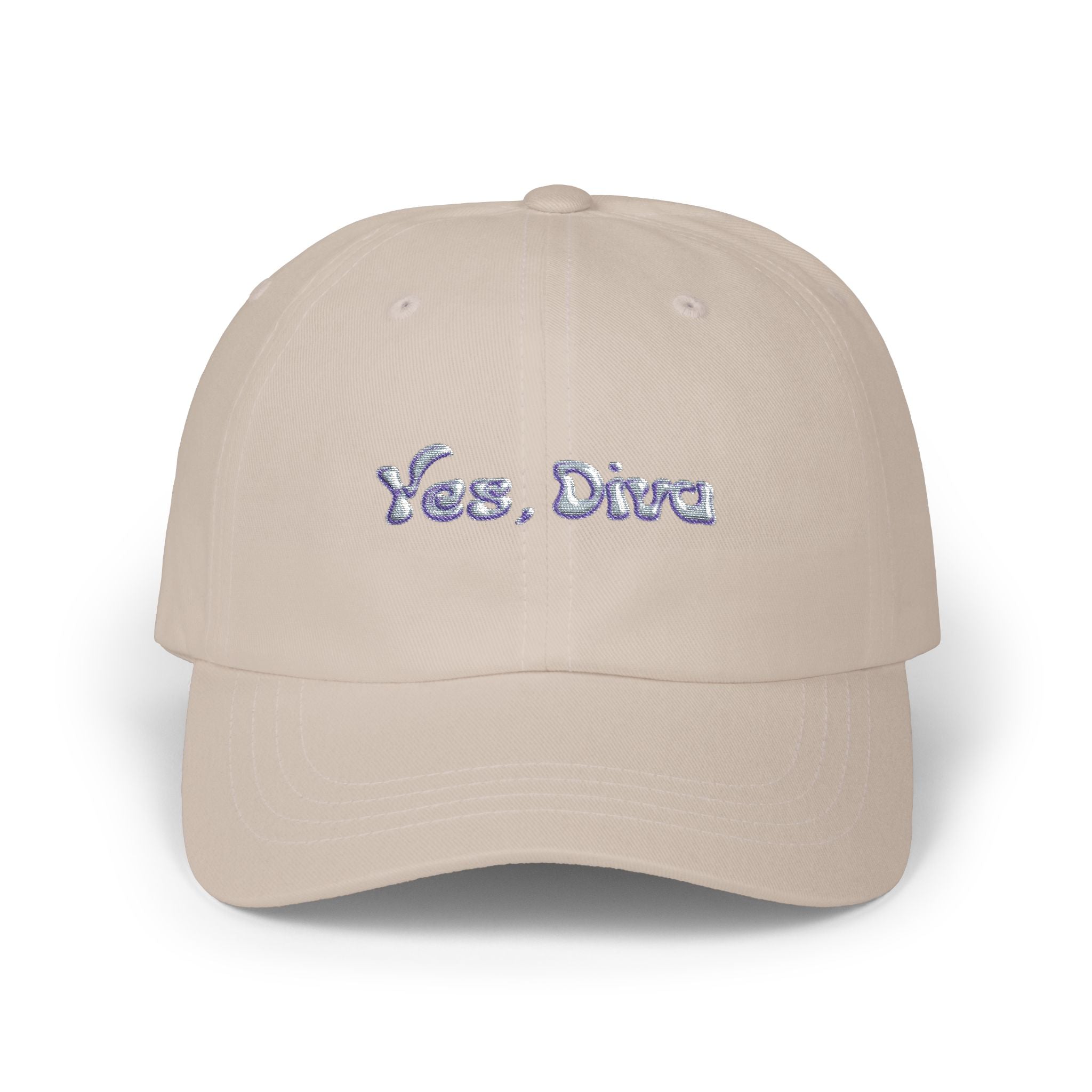 YES, DIVA – Dad Cap (White, Embroidered)