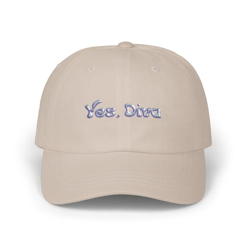 YES, DIVA – Dad Cap (White, Embroidered)