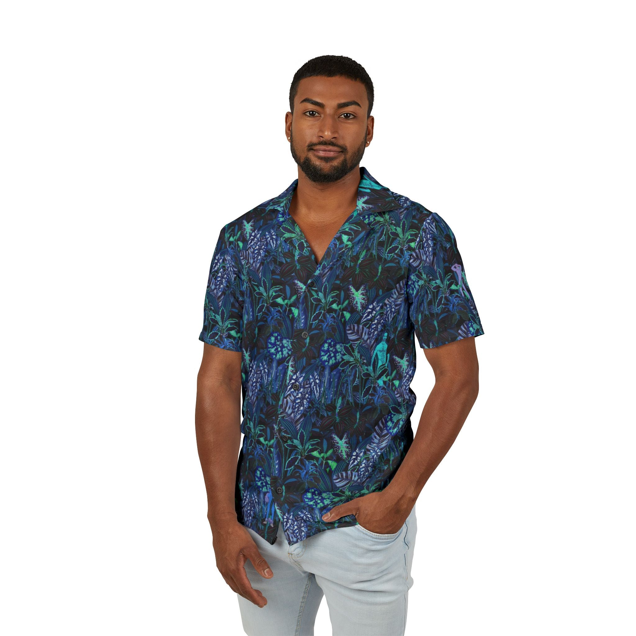 Men’s Hawaiian Camp Shirt – Tropical Drama
