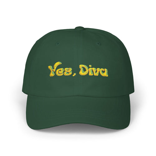 YES, DIVA – Classic Dad Cap (White, Embroidered)