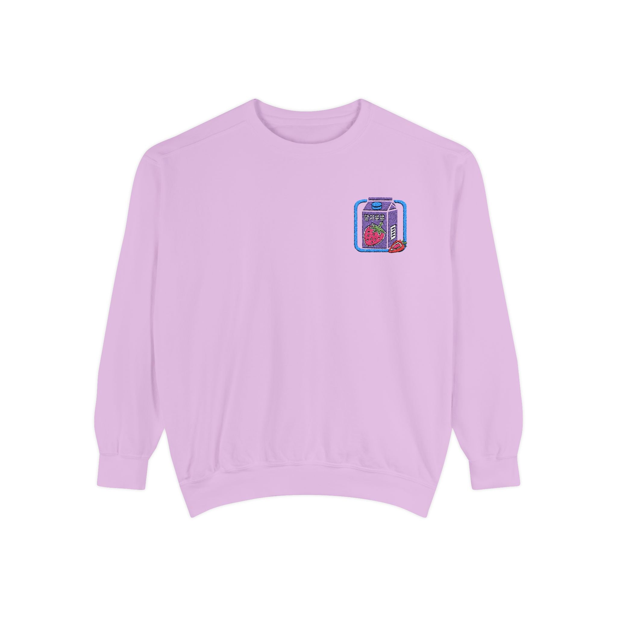 Strawberry Milk – Embroidered Sweatshirt