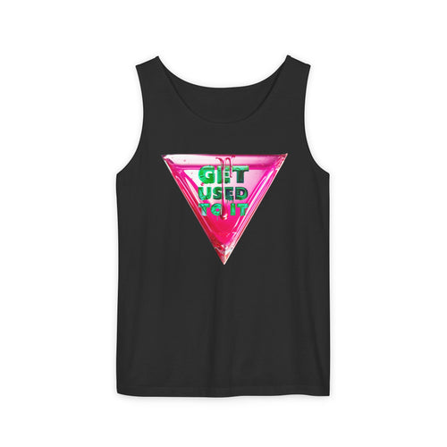 Vibrant Graphic Tank Top with 'Get Used To It' Design, Summer Wear, Gift for Friends, Casual Outfit, Beach Day Essential with Club Riot queer streetwear design