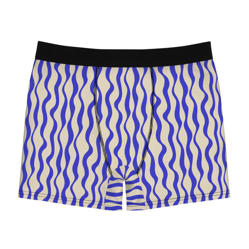 Men's Boxer Briefs with Wave Design, Funky Underwear, Unique Gift for Him, Comfortable Casual Wear, Swim-Inspired Boxers, Everyday [...] with Club Riot queer streetwear design