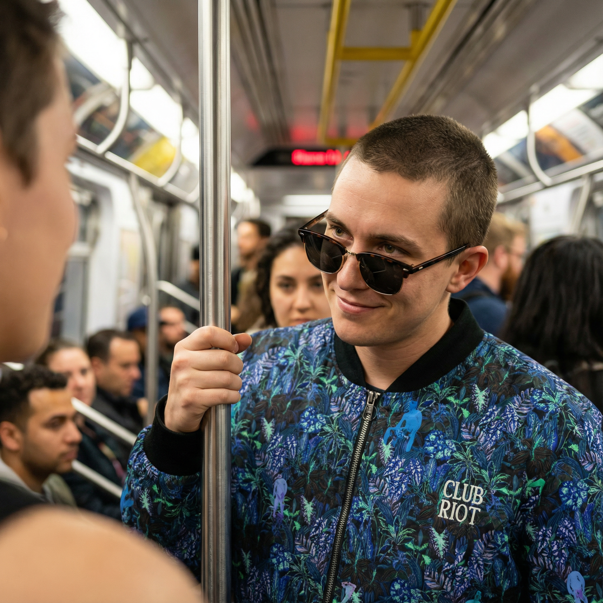 Bomber Jacket – Tropical Print, Street Attitude