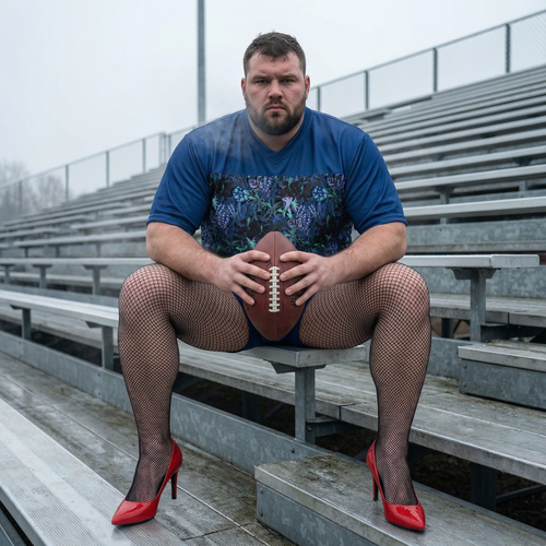 Hidden Hunks Boxy football jersey