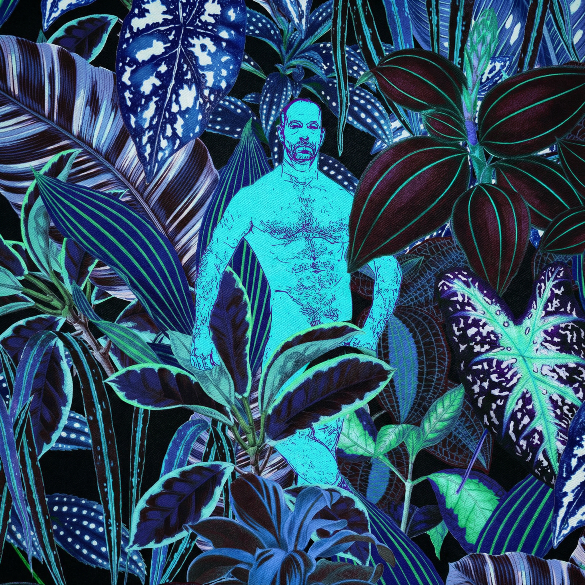 Hidden Hunks Men’s cotton crew neck t-shirt