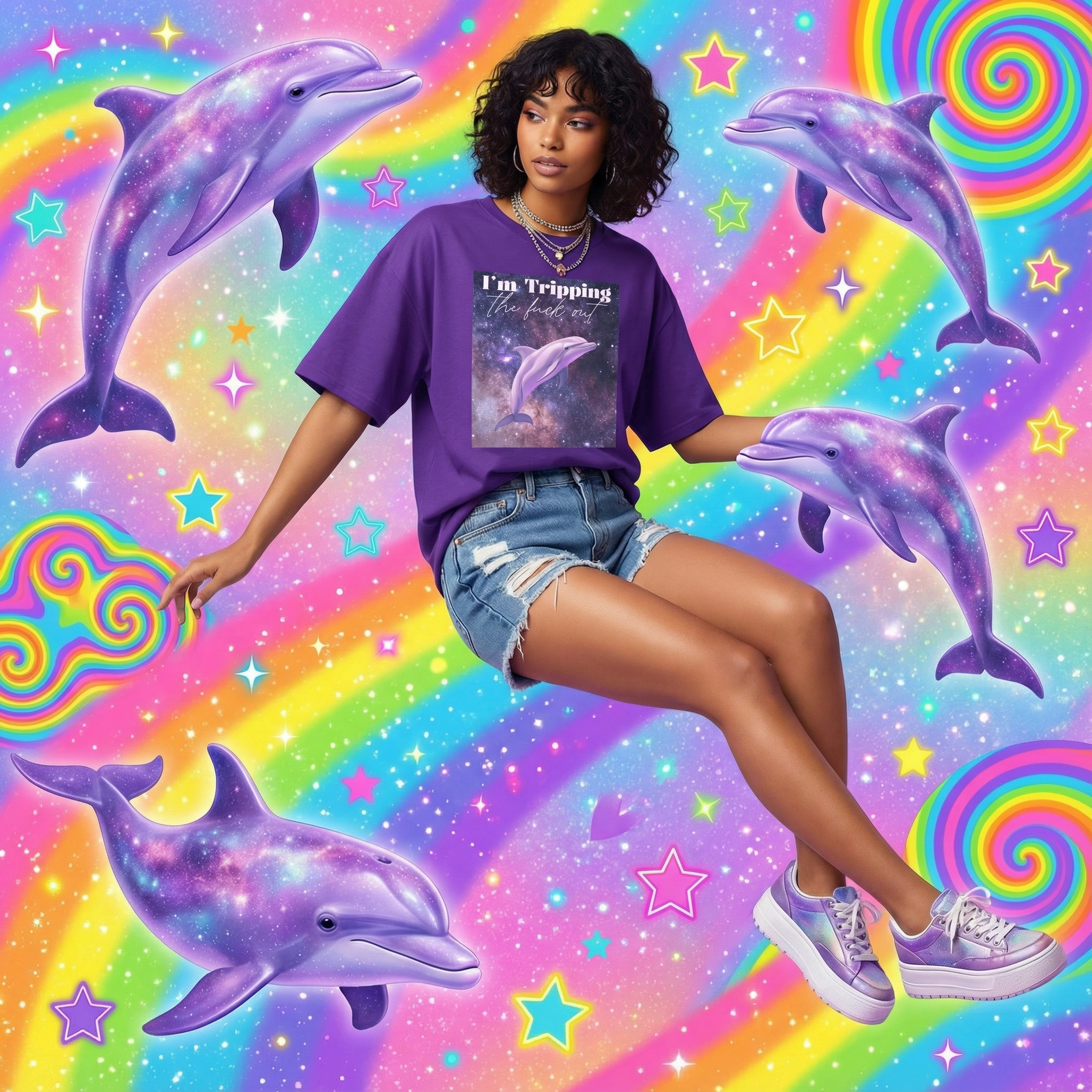 I’m Tripping the F*ck Out – Dolphin Tee