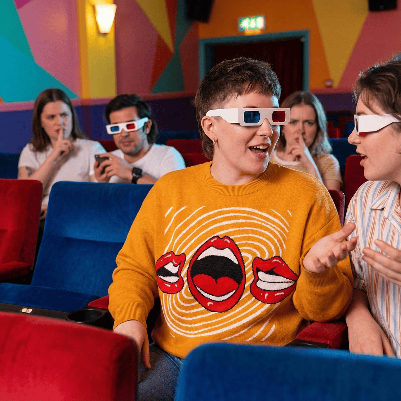 The Flapping Lips Knit Crew