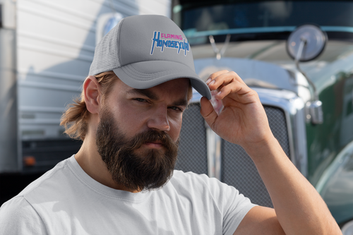 "Flaming Homosexual" Pride Embroidered Trucker Cap