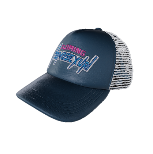 "Flaming Homosexual" Pride Embroidered Trucker Cap