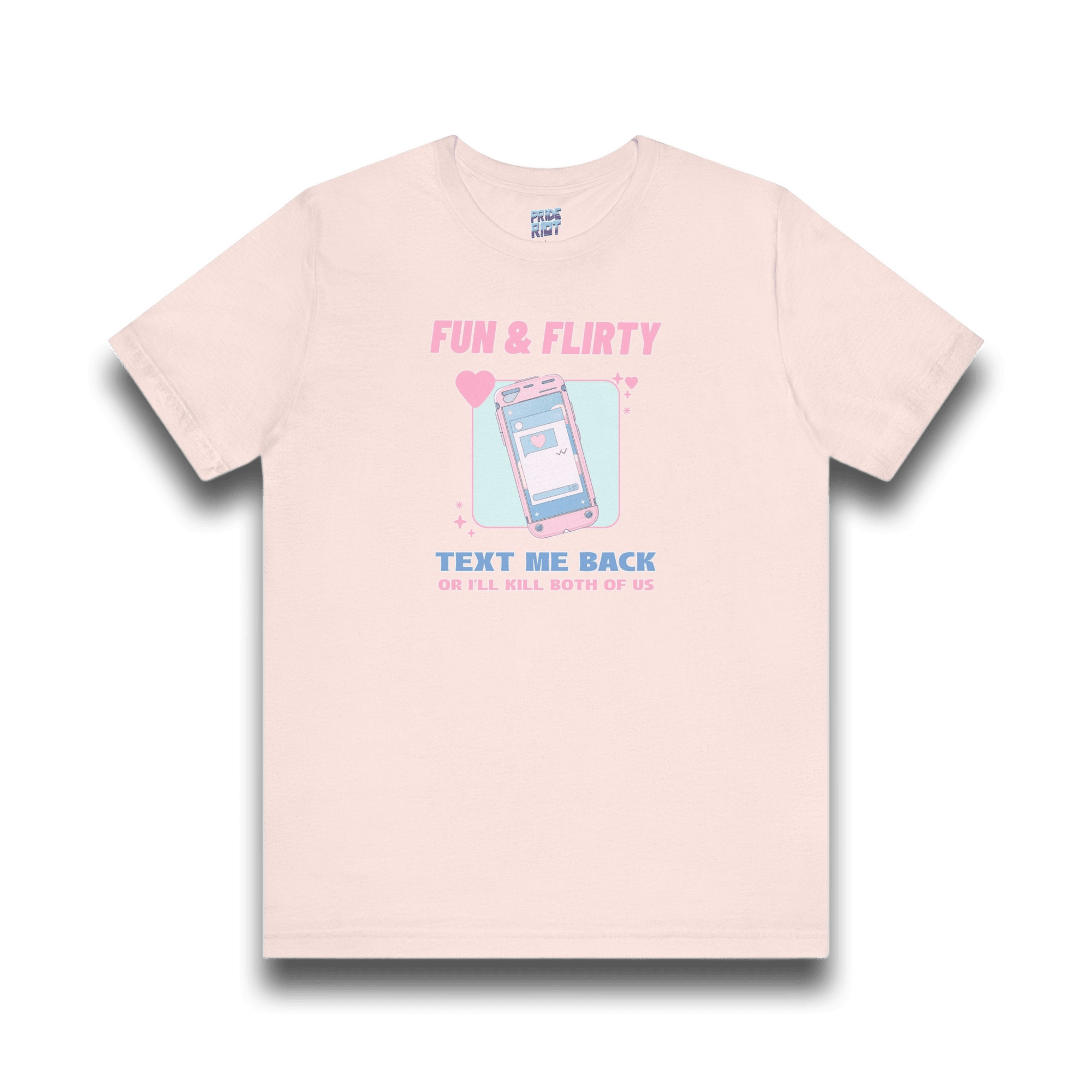 Unisex t-shirt with Club Riot graphic design – queer streetwear tee