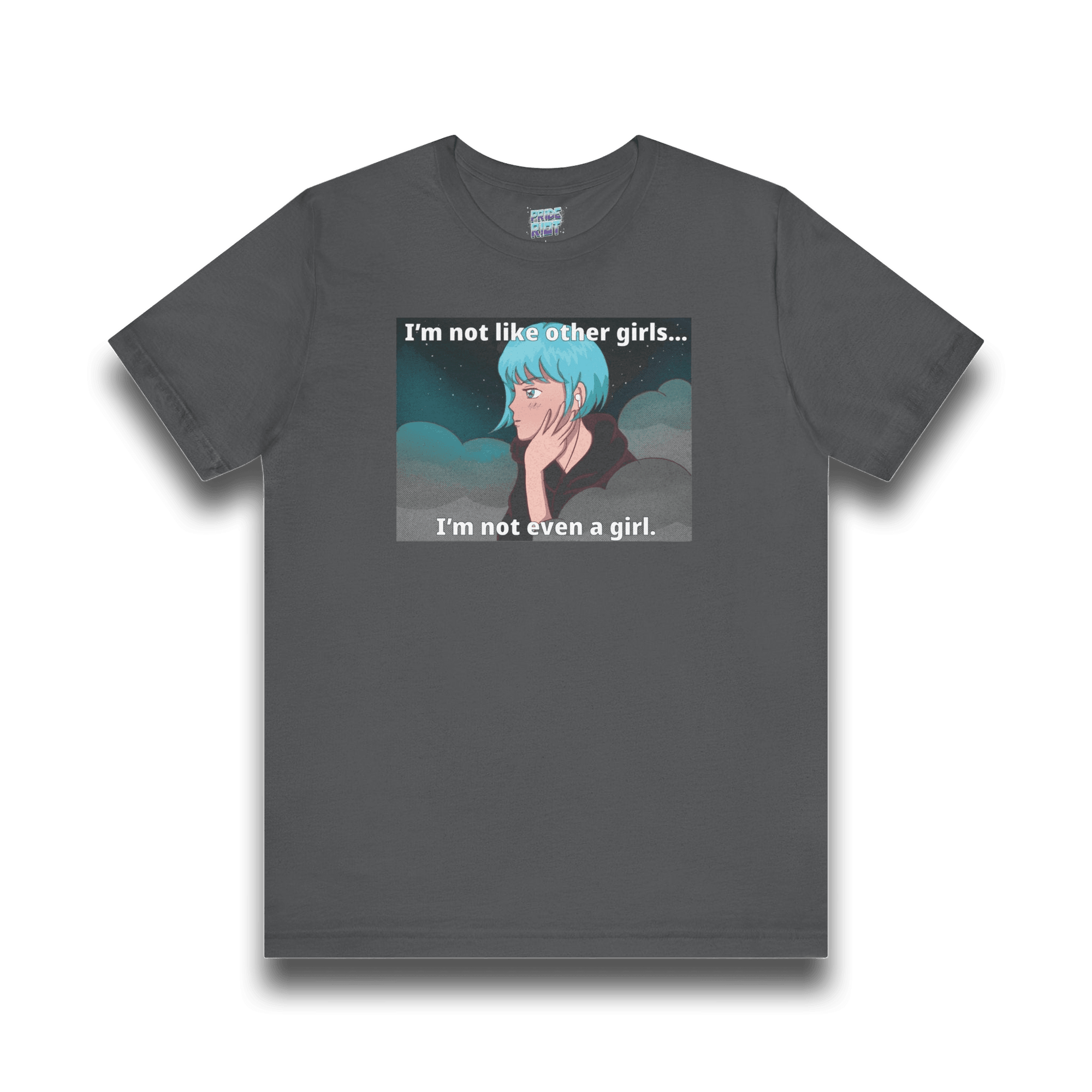 Unisex t-shirt with Club Riot graphic design – queer streetwear tee