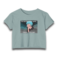 "I’m Not Like Other Girls" Women’s Festival Crop Graphic Top with Club Riot queer streetwear design