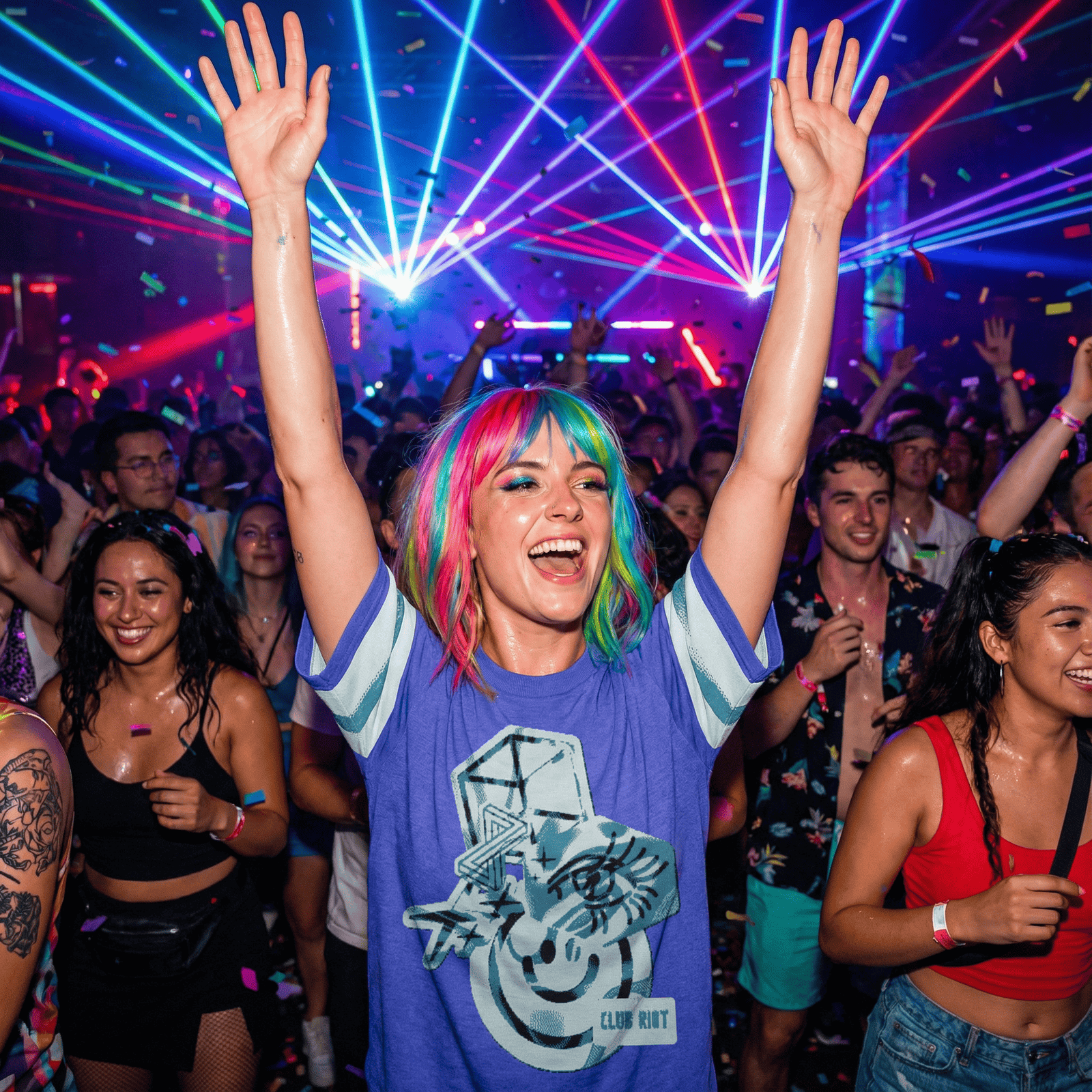 Holographic Sticker Knitted classic tee