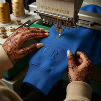 Custom Date & Monogram Roman Numeral Crewneck Sweatshirt - Royal