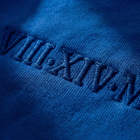Custom Date & Monogram Roman Numeral Crewneck Sweatshirt - Royal